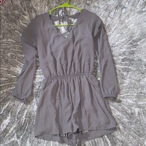 Mauve grey longsleeve romper